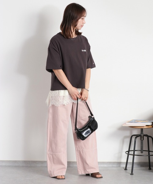CONVERSE(コンバース)の「【CONVERSE】CVローカットシューズプリント ショートスリーブTee(Tシャツ/カットソー・レディース・ブラック/グリーン/ホワイト・M)」の16枚目の写真