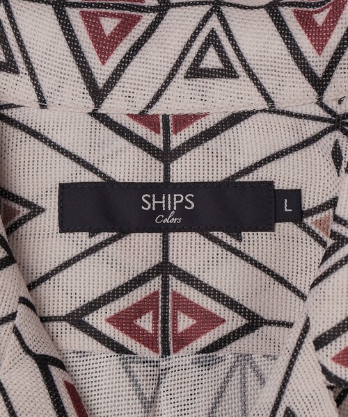 SHIPS Colors(シップス カラーズ)の「SHIPS Colors:〈洗濯機可能〉メッシュ プリント シャツ◇(シャツ/ブラウス・メンズ・オフホワイト/グリーン/ネイビー・MEDIUM/X-LARGE/LARGE)」の12枚目の写真