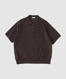 ATON | ATON（エイトン）COTTON WASHI BOUCLE HALF SLEEVE POL(ニット/セーター)