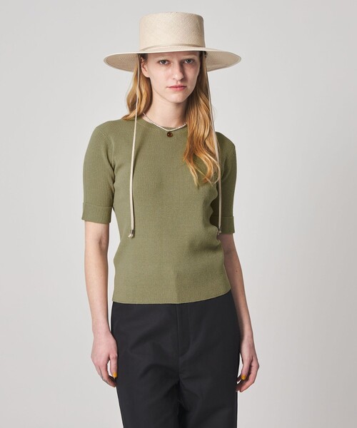 Steven Alan（スティーブンアラン）の「＜Steven Alan＞リブ プルオーバー ニット（ニット/セーター・レディース・レッド/オリーブ/オフホワイト・FREE）」の6枚目の写真