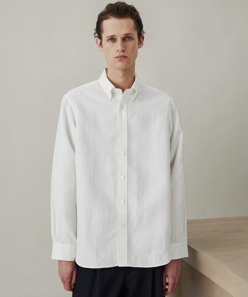 LINEN AMUNDSEN B.D SHIRT |リネン100％/清涼/春服/ボタンダウン