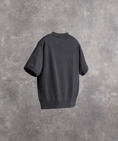 ADRER(アドラー)の「Short Sleeve Knit Shirt Cardigan / Machine Washable / 半袖ニットシャツカーディガン(マシンウォッシャブル)(シャツ/ブラウス・メンズ・チャコールグレー/ワイン/ライトグレー・M/XS/L/S)」の22枚目の写真