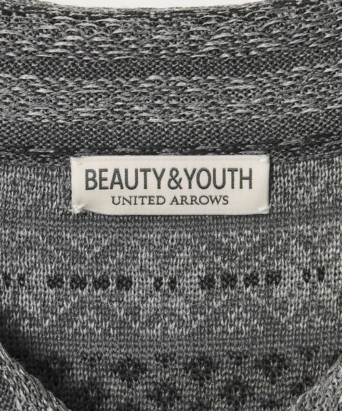BEAUTY&YOUTH UNITED ARROWS(ビューティーアンドユースユナイテッドアローズ)の「フェアアイル ショートスリーブ ニットシャツ ウォッシャブル(カーディガン/ボレロ・メンズ・ダークグレー/ベージュ・M/XL/L/S)」の9枚目の写真