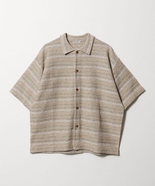 BEAUTY&YOUTH UNITED ARROWS(ビューティーアンドユースユナイテッドアローズ)の「フェアアイル ショートスリーブ ニットシャツ ウォッシャブル(カーディガン/ボレロ・メンズ・ダークグレー/ベージュ・M/XL/L/S)」の8枚目の写真