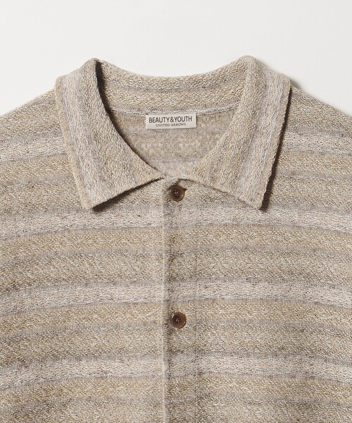 BEAUTY&YOUTH UNITED ARROWS(ビューティーアンドユースユナイテッドアローズ)の「フェアアイル ショートスリーブ ニットシャツ ウォッシャブル(カーディガン/ボレロ・メンズ・ダークグレー/ベージュ・M/XL/L/S)」の7枚目の写真