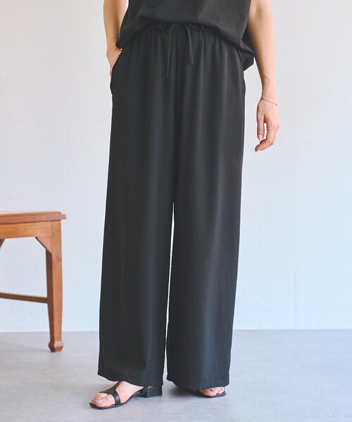 BEARDSLEY（ビアズリー）の「ストレッチジョーゼットパンツ（その他パンツ・レディース・ブラック/ネイビー・0/1）」の3枚目の写真