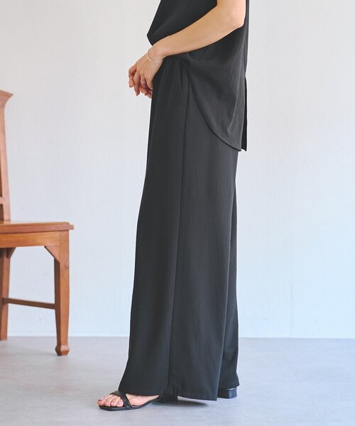 BEARDSLEY（ビアズリー）の「ストレッチジョーゼットパンツ（その他パンツ・レディース・ブラック/ネイビー・0/1）」の4枚目の写真