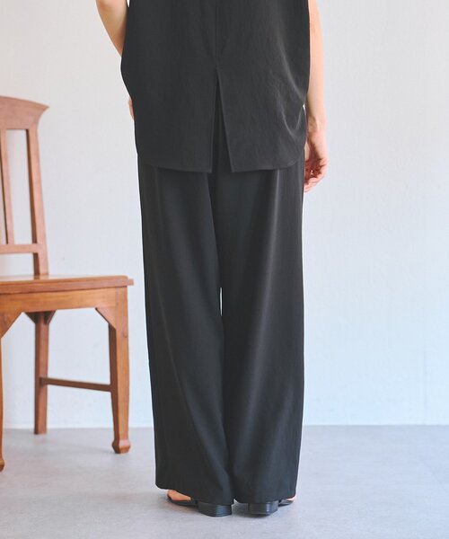 BEARDSLEY（ビアズリー）の「ストレッチジョーゼットパンツ（その他パンツ・レディース・ブラック/ネイビー・0/1）」の5枚目の写真