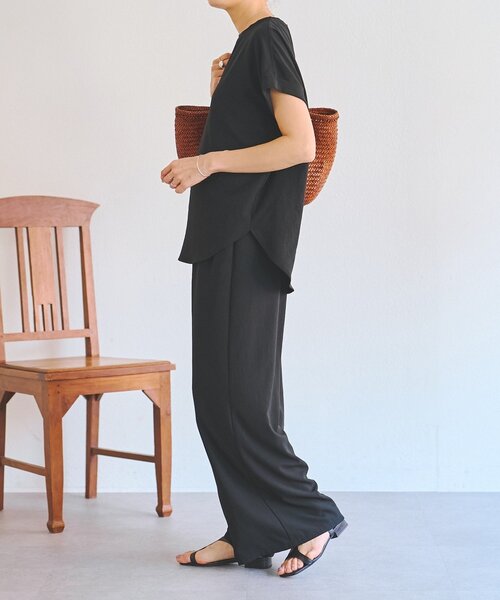 BEARDSLEY（ビアズリー）の「ストレッチジョーゼットパンツ（その他パンツ・レディース・ブラック/ネイビー・0/1）」の7枚目の写真