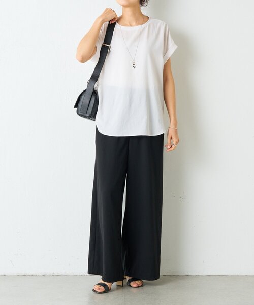 BEARDSLEY（ビアズリー）の「ストレッチジョーゼットパンツ（その他パンツ・レディース・ブラック/ネイビー・0/1）」の15枚目の写真