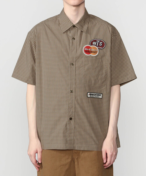 Work of Art Kendai(ワークオブアートケンダイ)の「Work of Art Kendai | コットンチェック 半袖シャツ MEN(シャツ/ブラウス・メンズ・アイボリー/ブラウン・L/M)」の15枚目の写真