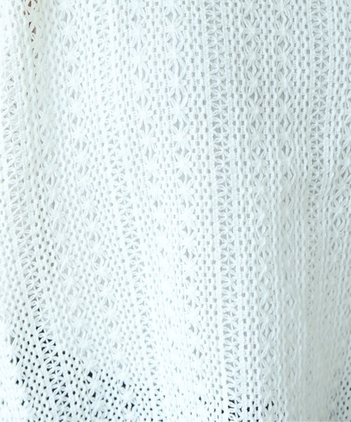 yuni(ユニ )の「crochet C lace PO-SH(Tシャツ/カットソー・レディース・ブラック/ホワイト・FREE)」の13枚目の写真