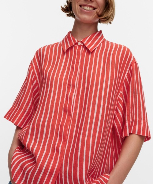 marimekko（マリメッコ）の「Palindromi Piccolo / Shirt（シャツ/ブラウス・レディース・レッド・38/40）」の4枚目の写真