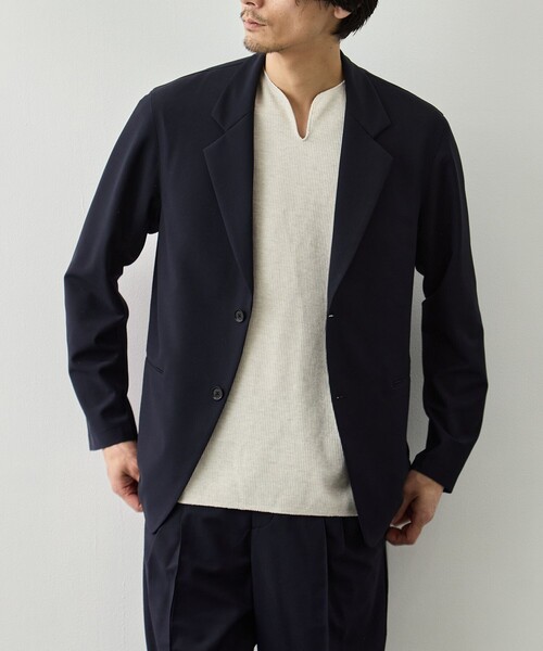 GOOD PEOPLE GOOD STITCHING GOOD PRODUCT（グッドピープルグッドスティッチンググッドプロダクト）の「【GOOD PEOPLE GOOD STITCHING GOOD PRODUCT/グッドピープルグッドスティッチンググッドプロダクト】Single Breasted Easy Jacket（テーラードジャケット・メンズ・カーキ/ネイビー・M/S/L）」の10枚目の写真
