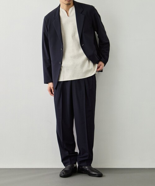GOOD PEOPLE GOOD STITCHING GOOD PRODUCT（グッドピープルグッドスティッチンググッドプロダクト）の「【GOOD PEOPLE GOOD STITCHING GOOD PRODUCT/グッドピープルグッドスティッチンググッドプロダクト】Single Breasted Easy Jacket（テーラードジャケット・メンズ・カーキ/ネイビー・M/S/L）」の14枚目の写真