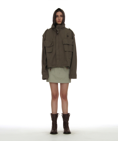 PARTIMENTO WOMEN(パルティメントウィメン)の「ウォッシュドクロップM65フィールドジャケット_ウォームグレー(その他アウター・レディース・その他・OS)」の2枚目の写真