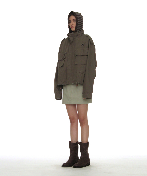 PARTIMENTO WOMEN(パルティメントウィメン)の「ウォッシュドクロップM65フィールドジャケット_ウォームグレー(その他アウター・レディース・その他・OS)」の3枚目の写真