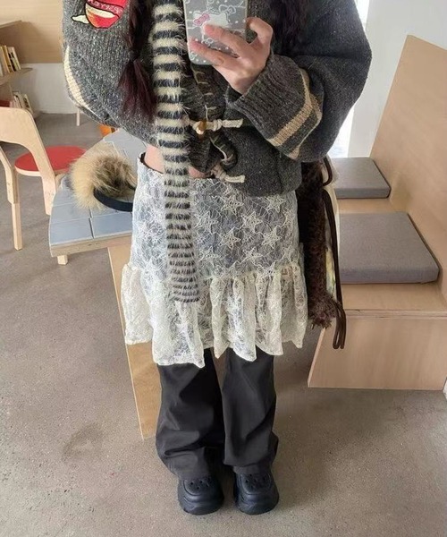 AsheKsha(アシクシャ)の「レースのスカートを重ね着(スカート・レディース・ベージュ・F)」の10枚目の写真