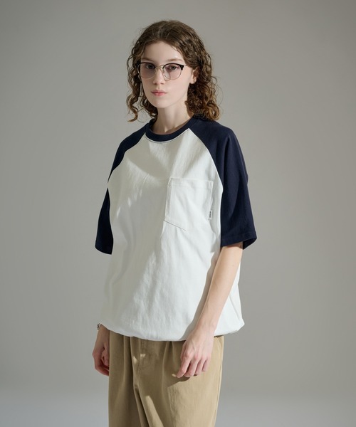 WETTEMPT(ウィテンプト)の「DRAWSTRING RAGLAN S/S TEE / ドローコードラグラン S/S T(Tシャツ/カットソー・メンズ・グレー/オフホワイト/アイボリー・SMALL/LARGE/MEDIUM)」の2枚目の写真