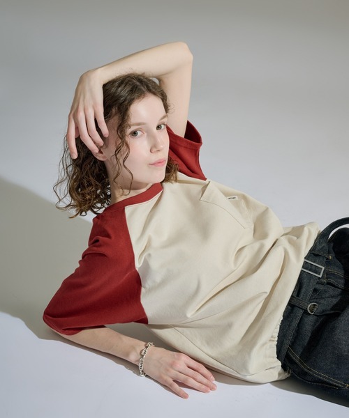 WETTEMPT(ウィテンプト)の「DRAWSTRING RAGLAN S/S TEE / ドローコードラグラン S/S T(Tシャツ/カットソー・メンズ・グレー/オフホワイト/アイボリー・SMALL/LARGE/MEDIUM)」の16枚目の写真