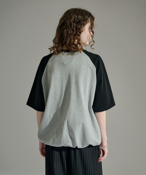 WETTEMPT(ウィテンプト)の「DRAWSTRING RAGLAN S/S TEE / ドローコードラグラン S/S T(Tシャツ/カットソー・メンズ・グレー/オフホワイト/アイボリー・SMALL/LARGE/MEDIUM)」の7枚目の写真