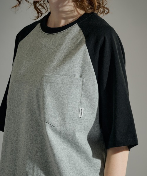 WETTEMPT(ウィテンプト)の「DRAWSTRING RAGLAN S/S TEE / ドローコードラグラン S/S T(Tシャツ/カットソー・メンズ・グレー/オフホワイト/アイボリー・SMALL/LARGE/MEDIUM)」の8枚目の写真