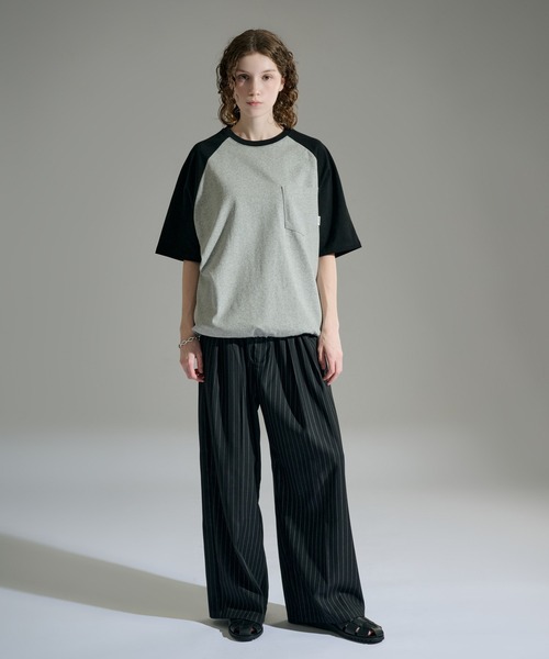 WETTEMPT(ウィテンプト)の「DRAWSTRING RAGLAN S/S TEE / ドローコードラグラン S/S T(Tシャツ/カットソー・メンズ・グレー/オフホワイト/アイボリー・SMALL/LARGE/MEDIUM)」の9枚目の写真