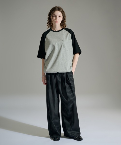 WETTEMPT(ウィテンプト)の「DRAWSTRING RAGLAN S/S TEE / ドローコードラグラン S/S T(Tシャツ/カットソー・メンズ・グレー/オフホワイト/アイボリー・SMALL/LARGE/MEDIUM)」の12枚目の写真
