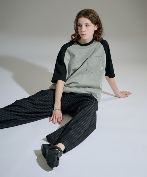 WETTEMPT(ウィテンプト)の「DRAWSTRING RAGLAN S/S TEE / ドローコードラグラン S/S T(Tシャツ/カットソー・メンズ・グレー/オフホワイト/アイボリー・SMALL/LARGE/MEDIUM)」の22枚目の写真