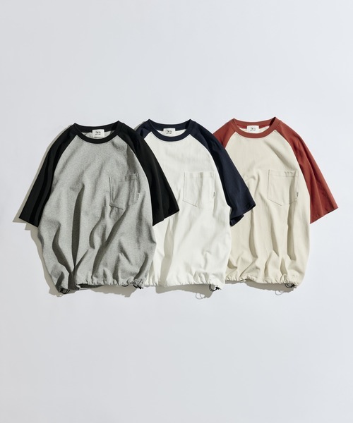 WETTEMPT(ウィテンプト)の「DRAWSTRING RAGLAN S/S TEE / ドローコードラグラン S/S T(Tシャツ/カットソー・メンズ・グレー/オフホワイト/アイボリー・SMALL/LARGE/MEDIUM)」の17枚目の写真