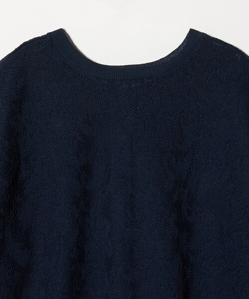A DAY IN THE LIFE UNITED ARROWS(アデイインザライフユナイテッドアローズ)の「メッシュジャガード 5分袖ニット 2WAY ‐ウォッシャブル‐<A DAY IN THE LIFE>(ニット/セーター・レディース・オフホワイト/ネイビー/イエロー・FREE)」の14枚目の写真