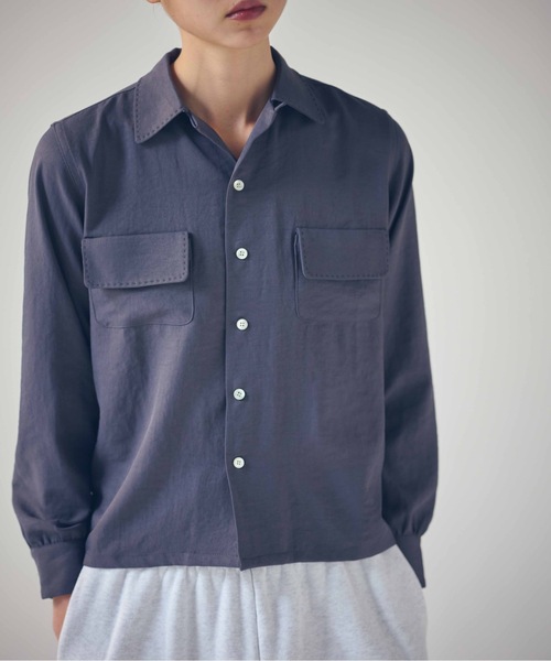SEA(シー)の「50’s オープンカラーシャツ(シャツ/ブラウス・レディース・ピンク/ブルー/グレー・ONE SIZE)」の1枚目の写真