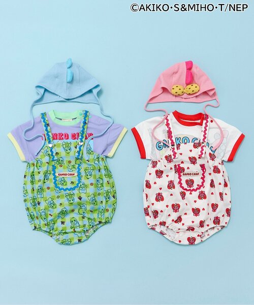 BREEZE（ブリーズ）の「がんこちゃん＆がんペーちゃんなりきりボンネット（その他ベビー用品・キッズ・ピンク/ブルー・46/48）」の7枚目の写真