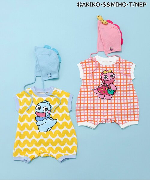 BREEZE（ブリーズ）の「がんこちゃん＆がんペーちゃんなりきりボンネット（その他ベビー用品・キッズ・ピンク/ブルー・46/48）」の8枚目の写真
