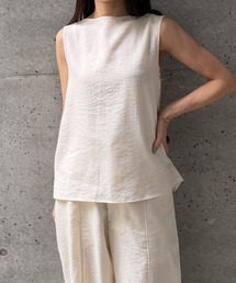 CIEL'AIR | DRAPED RUFFLE SLEEVELESS TOP（ﾄﾞﾚｰﾌﾟﾗｯﾌﾙｽﾘｰﾌﾞﾚｽﾄｯﾌﾟｽ）(シャツ/ブラウス)