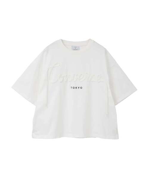 CONVERSE TOKYO(コンバーストウキョウ)の「SPINDLE LOGO SHORT TEE(Tシャツ/カットソー・レディース・ホワイト/ピンク/ミント/ブラック・FREE)」の2枚目の写真