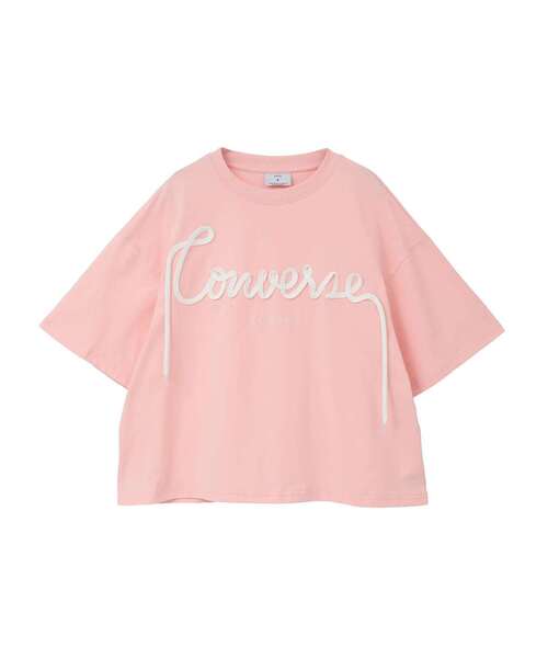 CONVERSE TOKYO(コンバーストウキョウ)の「SPINDLE LOGO SHORT TEE(Tシャツ/カットソー・レディース・ホワイト/ピンク/ミント/ブラック・FREE)」の4枚目の写真