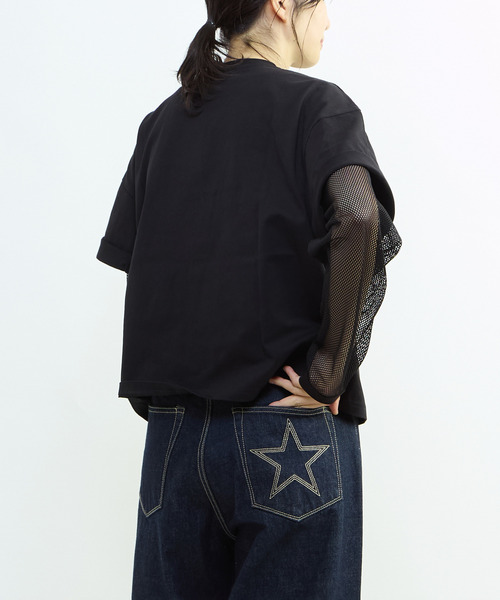CONVERSE TOKYO(コンバーストウキョウ)の「SPINDLE LOGO SHORT TEE(Tシャツ/カットソー・レディース・ホワイト/ピンク/ミント/ブラック・FREE)」の15枚目の写真