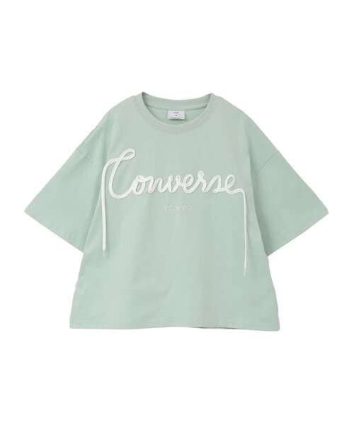 CONVERSE TOKYO(コンバーストウキョウ)の「SPINDLE LOGO SHORT TEE(Tシャツ/カットソー・レディース・ホワイト/ピンク/ミント/ブラック・FREE)」の12枚目の写真