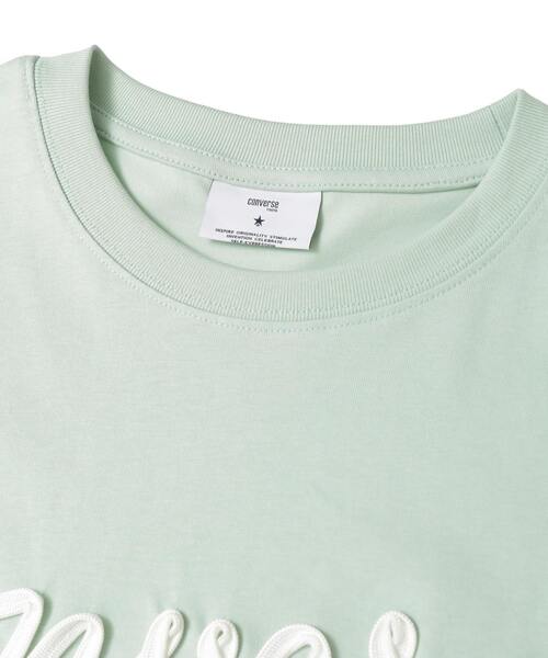 CONVERSE TOKYO(コンバーストウキョウ)の「SPINDLE LOGO SHORT TEE(Tシャツ/カットソー・レディース・ホワイト/ピンク/ミント/ブラック・FREE)」の10枚目の写真