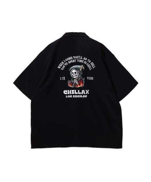専用　完売 2XL 25AW 新作 極美 ハチヤーズ 高機能 テクニカル シャツ セール】【CHILLAX】 シルキータッチ マルチデザイン刺繍 接触冷感BIG