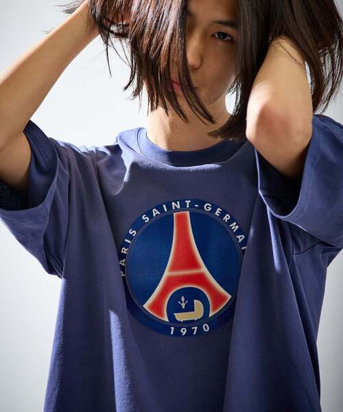 PARIS SAINT-GERMAIN(パリサンジェルマン)の「【Paris Saint-Germain 】 JP Classic Flock Logo Tee 2(Tシャツ/カットソー・メンズ・レッド/ネイビー・X-LARGE/LARGE/MEDIUM)」の7枚目の写真