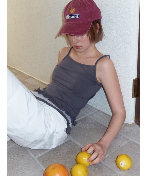ETMON（エトモン）の「Mixed Frill Sleeveless Top, Charcoal（Tシャツ/カットソー・レディース・その他・F）」の3枚目の写真
