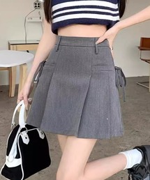 サイドリボンフレアミニスカート