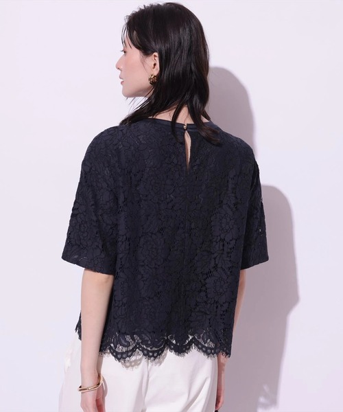 Arpege story(アルページュストーリー)の「レースブラウスTシャツ(シャツ/ブラウス・レディース・ホワイト/ネイビー/ピンク・2/1)」の7枚目の写真