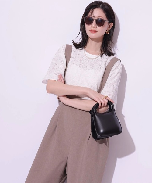 Arpege story(アルページュストーリー)の「レースブラウスTシャツ(シャツ/ブラウス・レディース・ホワイト/ネイビー/ピンク・2/1)」の9枚目の写真