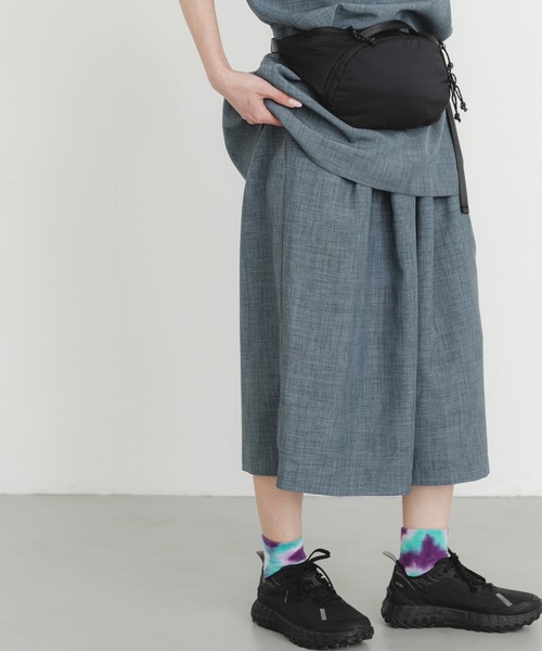 EKAL（エカル）の「『UR TECH DRYLUXE』ハイツイストワイドバミューダパンツ（その他パンツ・レディース・グレー/ネイビー/ブルー系その他・ONE）」の22枚目の写真