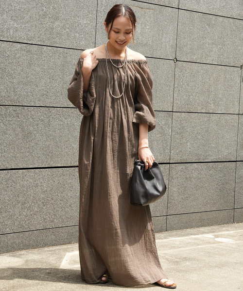 raspail（ラスパイユ）の「【Raspail/ラスパイユ】 Smock Dress（ワンピース・レディース・サファリグリーン・FREE）」の10枚目の写真