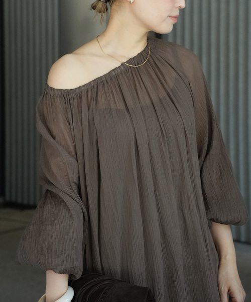 raspail（ラスパイユ）の「【Raspail/ラスパイユ】 Smock Dress（ワンピース・レディース・サファリグリーン・FREE）」の12枚目の写真