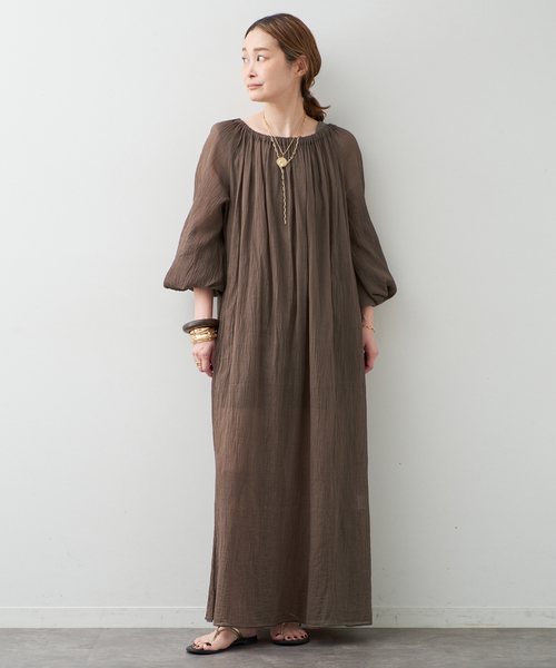 raspail（ラスパイユ）の「【Raspail/ラスパイユ】 Smock Dress（ワンピース・レディース・サファリグリーン・FREE）」の14枚目の写真